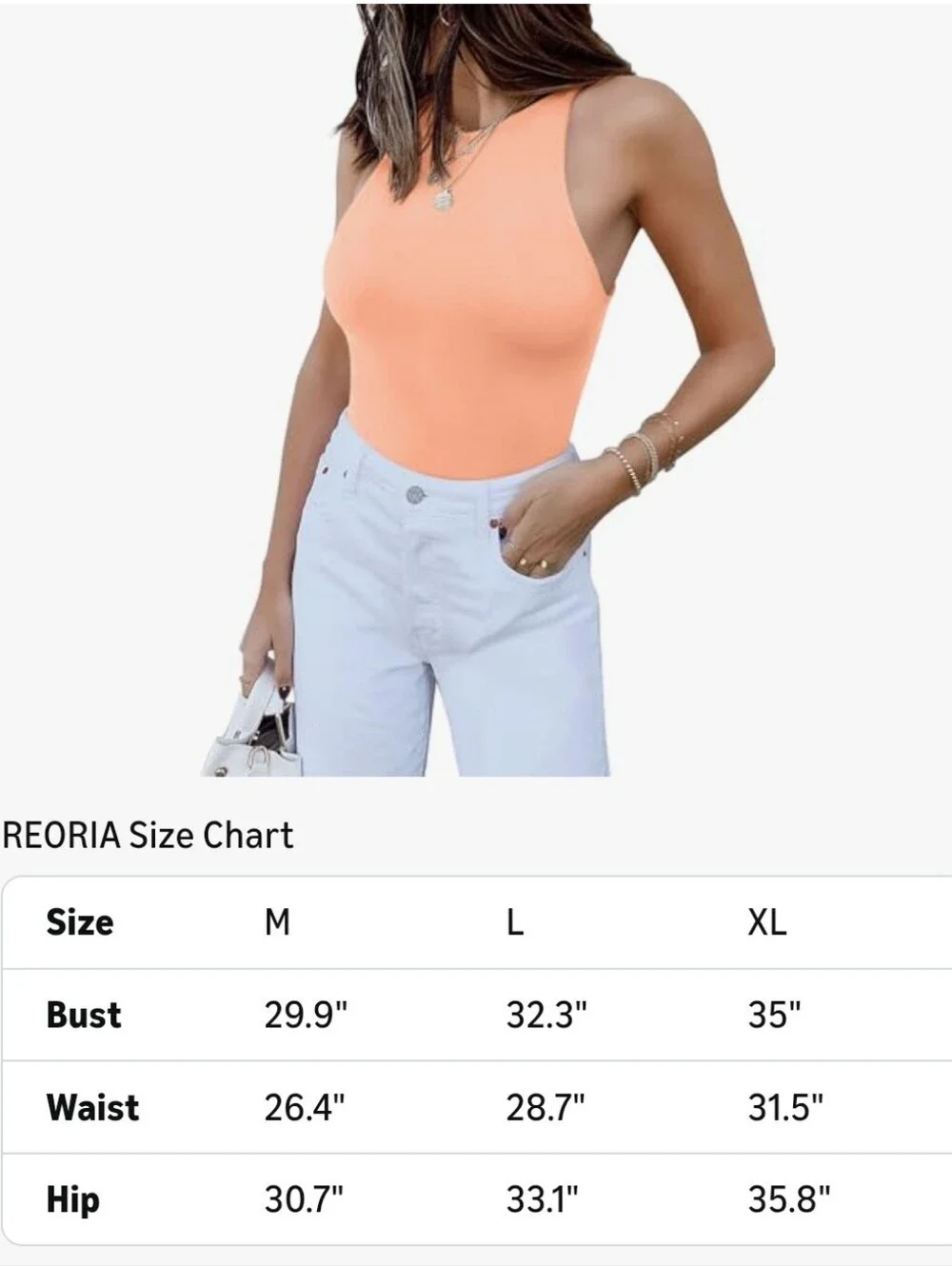 Reoria Peach Bodysuit, EUC - Picture 2 of 3